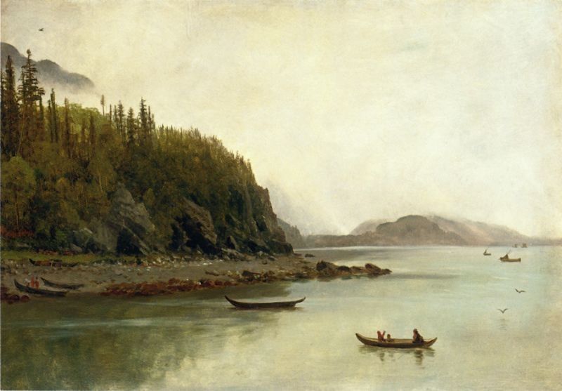 Albert Bierstadt Indians Fishing